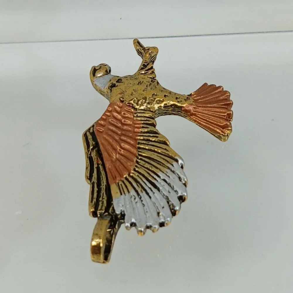 Karatbond Vintage Y2K Eagle Pendant Tricolor Gold Silver Copper Made in USA NOS